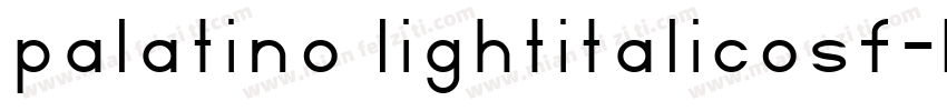 palatino lightitalicosf字体转换